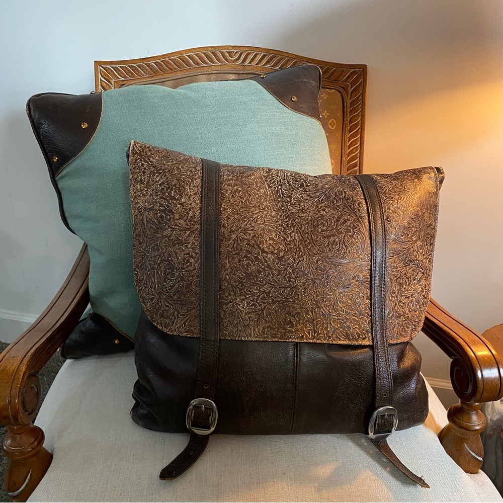 Elegant Leather Accent Pillows